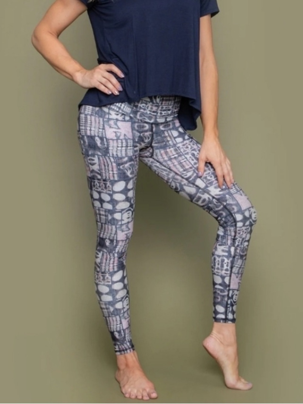 Niyama Sol Wabi Sabi leggings M Hot Yoga Pilates athletic athleisure soft casual